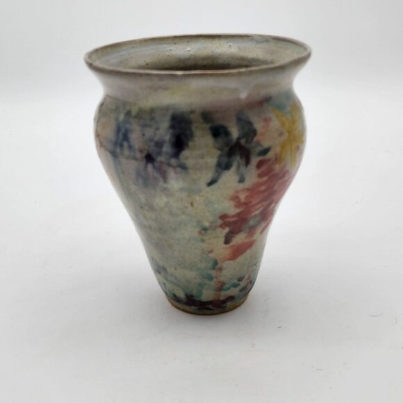 Art Pottery Vase with Watercolor Look - Picture 1 of 3